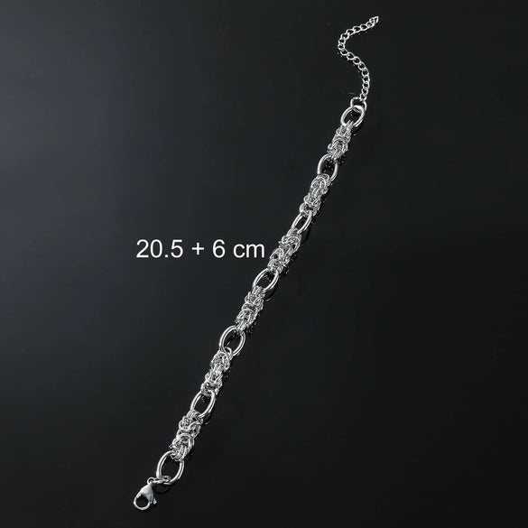 Retro Metal Circle Titanium Steel Bracelet Unisex Geometric Electroplating Design