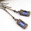 Retro Metal Rectangular Geometric Electroplated Earrings