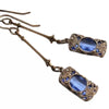 Retro Metal Rectangular Geometric Electroplated Earrings