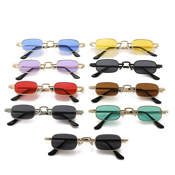 Retro Metal Small Square Sunglasses For Men And Women Personality Street Style Fashion Eyewear