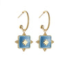 Retro Microinlaid Snakeshaped Titanium Steel Earrings For Women With Electroplating Treatment And Awn Star Design