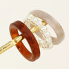 Retro Minimalist Acrylic Pearl Geometric Ring Set Creative Fashion Unisex Statement Rings