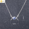 Retro Minimalist Crescent Moon And Sun Pendant Clavicle Necklace With Natural Stone And Electroplated Alloy For Women