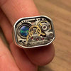Retro Minimalist Geometric U Shape Metal Ring With Electroplated Mechanical Inspired Design For Men And Women