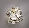Retro Minimalist Geometric U Shape Metal Ring With Electroplated Mechanical Inspired Design For Men And Women