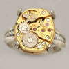 Retro Minimalist Geometric U Shape Metal Ring With Electroplated Mechanical Inspired Design For Men And Women