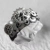Retro Minimalist Geometric U Shape Metal Ring With Electroplated Mechanical Inspired Design For Men And Women