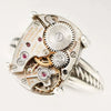 Retro Minimalist Geometric U Shape Metal Ring With Electroplated Mechanical Inspired Design For Men And Women
