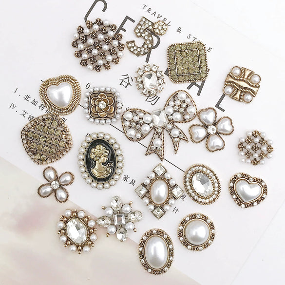 Retro Mobile Phone Case And Shoes Accessories Alloy Electroplating Pearl
