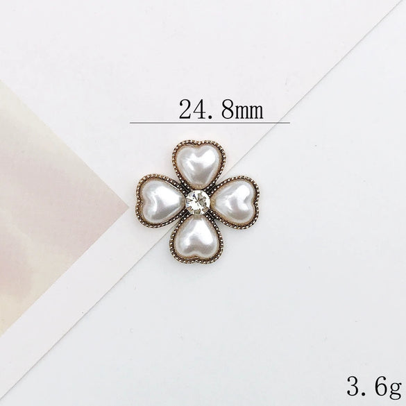 Retro Mobile Phone Case And Shoes Accessories Alloy Electroplating Pearl