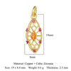 Retro Moon Lightning Copper Plating Inlay Zircon 18k Gold Plated Charms Jewelry Accessories