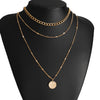 Retro Multi Layer Butterfly Geometric Pearl Diamond Necklace Set For Women Made Of Crystal And Alloy