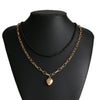 Retro Multi Layer Butterfly Geometric Pearl Diamond Necklace Set For Women Made Of Crystal And Alloy
