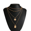 Retro Multi Layer Butterfly Geometric Pearl Diamond Necklace Set For Women Made Of Crystal And Alloy
