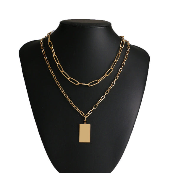 Retro Multi Layer Butterfly Geometric Pearl Diamond Necklace Set For Women Made Of Crystal And Alloy