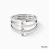 Retro Multi Layer Three Layer Zircon Opening Ring Stainless Steel Jewelry With Electroplating For Women