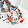 Retro Natural Agate Crystal Gravel Perforated Loose Beads For Handmade Bracelet And Necklace Diy Jewelry Making