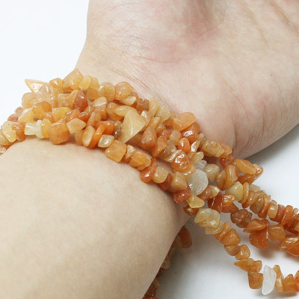 Retro Natural Agate Crystal Gravel Perforated Loose Beads For Handmade Bracelet And Necklace Diy Jewelry Making