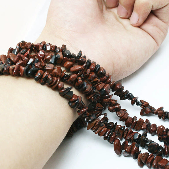 Retro Natural Agate Crystal Gravel Perforated Loose Beads For Handmade Bracelet And Necklace Diy Jewelry Making