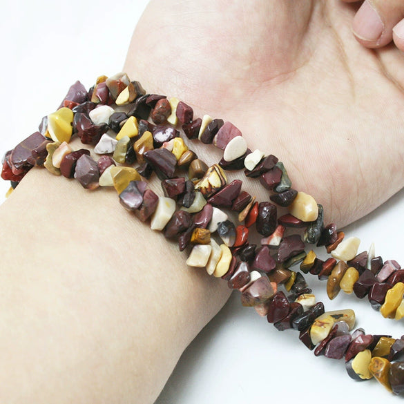 Retro Natural Agate Crystal Gravel Perforated Loose Beads For Handmade Bracelet And Necklace Diy Jewelry Making