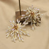 Retro Natural Pearl And Crystal Geometric Branch Earrings With Electroplated Finish For Women