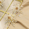 Retro Natural Pearl And Crystal Geometric Branch Earrings With Electroplated Finish For Women