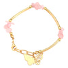 Retro Natural Stone Crystal Imitation Pearl Stacked Women's Dopamine Colorful Gravel Butterfly Pendant Alloy Bracelet With Diamond Treatment
