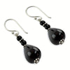 Retro Natural Stone Women's Obsidian Earrings Geometric Style