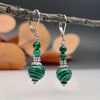 Retro Natural Stone Women's Obsidian Earrings Geometric Style