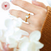 Retro Niche Design Square Zircon Brass Open Ring With Electroplating