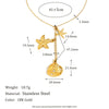 Retro Ocean Style Stainless Steel Plated Necklace Pendant With Personality Tassel And Geometric Scallop Electroplated For Women
