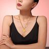 Retro Oval Letter Pendant Necklace 316L Stainless Steel Electroplating