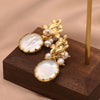 Retro Pearl Earrings 925 Silver Needle With Geometric Animal Zodiac Patterns For Girls