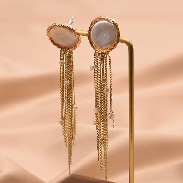 Retro Pearl Earrings 925 Silver Needle With Geometric Animal Zodiac Patterns For Girls