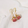 Retro Pearl Earrings 925 Silver Needle With Geometric Animal Zodiac Patterns For Girls