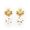 Retro Pearl Earrings 925 Silver Needle With Geometric Animal Zodiac Patterns For Girls