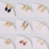 Retro Pearl Earrings 925 Silver Needle With Geometric Animal Zodiac Patterns For Girls