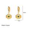Retro Personality Devil's Eye Pendant Earrings For Women Stainless Steel Geometric Pvdp Furnace Real Gold