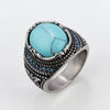 Retro Personalized Geometric Titanium Steel Men's Ring