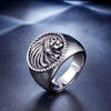 Retro Pirate Geometric Stainless Steel Ring For Men With Polishing Treatment