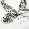 Retro Plaid Cloth Rabbit Ear Knot Headband With Steel Wire Support Handmade Elastic Hair Accessory For Women