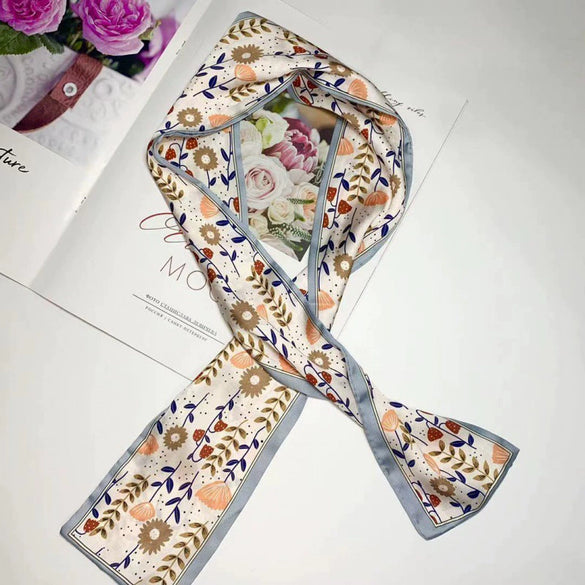 Retro Plaid Ribbon Hair Scarf Tie Long Hair Band Fashion Hair Accessory For Women