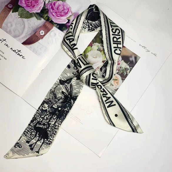 Retro Plaid Ribbon Hair Scarf Tie Long Hair Band Fashion Hair Accessory For Women