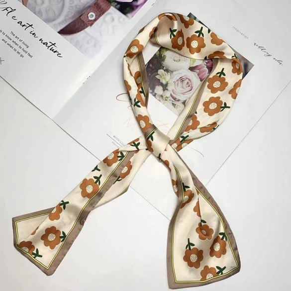 Retro Plaid Ribbon Hair Scarf Tie Long Hair Band Fashion Hair Accessory For Women