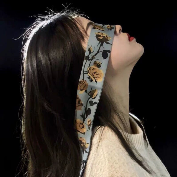 Retro Plaid Ribbon Hair Scarf Tie Long Hair Band Fashion Hair Accessory For Women