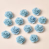 Retro Plastic Resin Oil Painting Rose Camellia Ear Stud Hair Accessories Jewelry