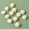 Retro Plastic Resin Oil Painting Rose Camellia Ear Stud Hair Accessories Jewelry