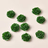 Retro Plastic Resin Oil Painting Rose Camellia Ear Stud Hair Accessories Jewelry