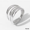 Retro Plating Gold Stainless Steel Ring For Women With Geometric Design And Fashionable Sense