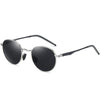 Retro Polarized Round Sunglasses Full Frame Metal Frame Unisex Colorful Reflective Sunshade Mirror
